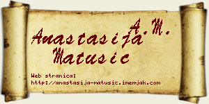 Anastasija Matušić vizit kartica